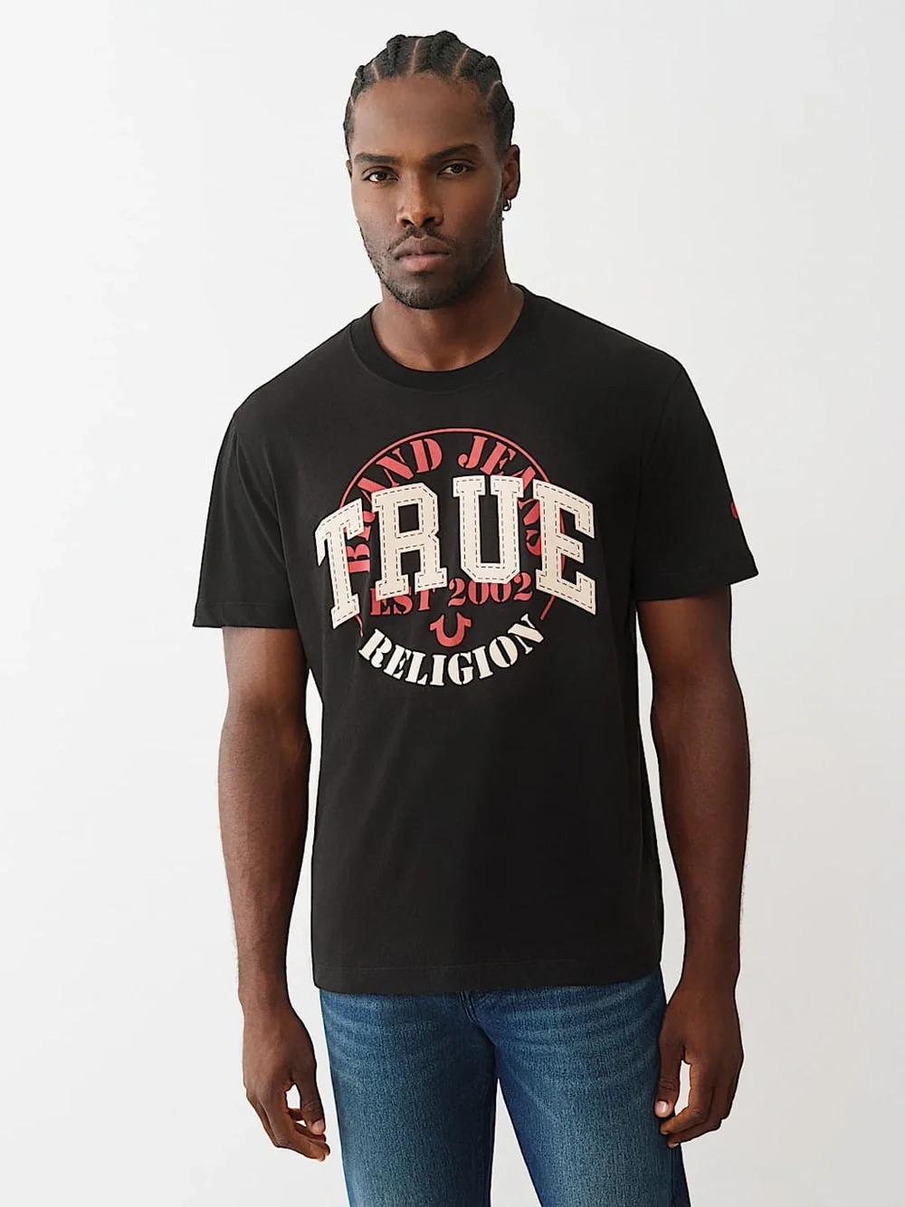 True Religion Men’s Logo Stitch Appliqué Tee